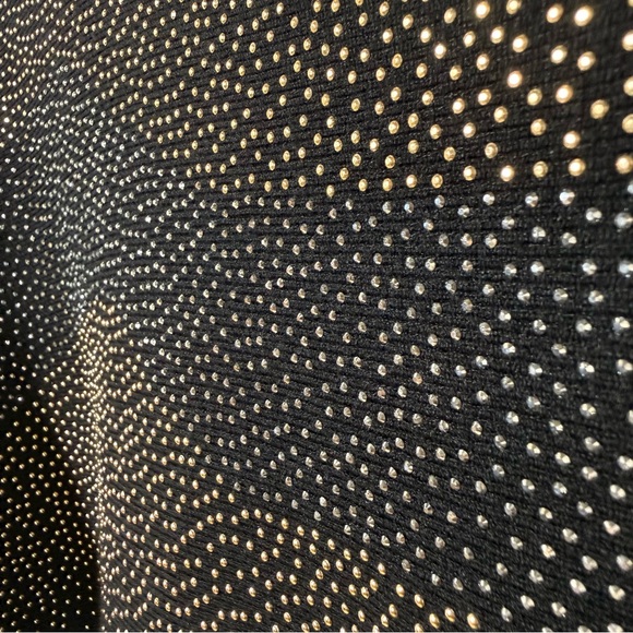 Size 2X Black sweater with Gold & silver crystal embellishment NWOT - Picture 3 of 11